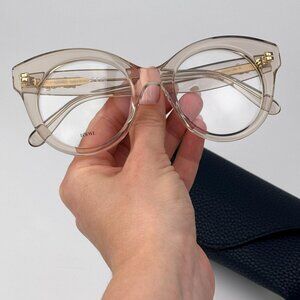 Loewe CURVY LW50074I 057 Women NEW AUTHENTIC Eyeglasses Brown Round